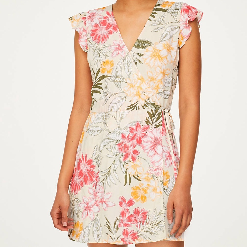 Loft floral flutter skirt romper size 8